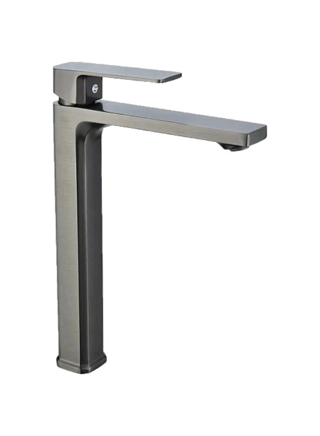 خلاط مغسلة طويل رمادي مع ليات - Image 2